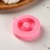 Mold Dolyana "Donut with glaze", silicone, d = 6 cm, pink color