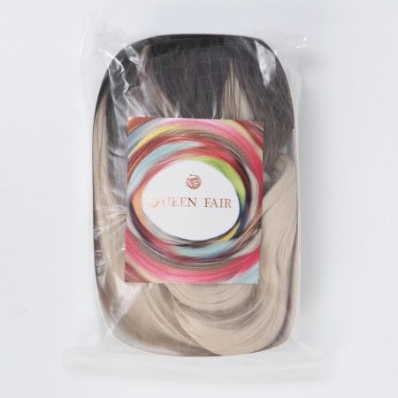 Artificial wig, simulation of the skin, 60 cm, 160 grams, light/blond color (#SHT8/SHT60A)-3