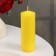 Candle - cylinder, 5x15 cm, yellow varnished, 14 hours