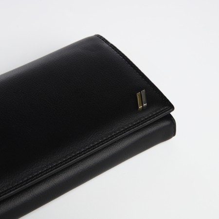Women's wallet on a magnet, black color-2