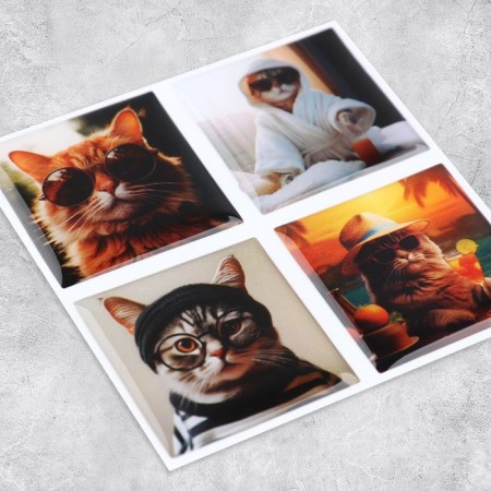 Volumetric 3D stickers on the phone "Kitty", 4 pcs, 3 x 3 cm-1