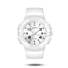 Watch of nursery, d-4.5 cm, silicone strap, 3 atm, white