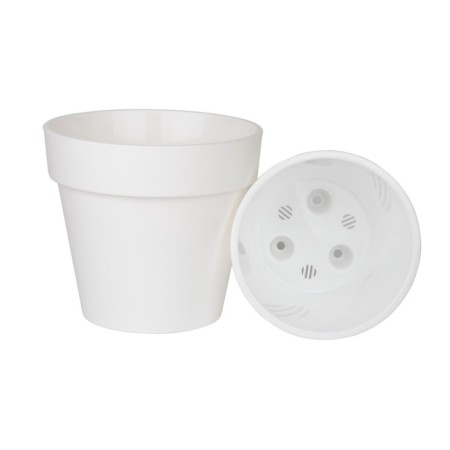 Plastic pot with the Proteus tab, white color-1