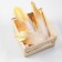 Feathers for decor, gold, partial color 13-15 cm 10 pcs