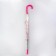 Umbrella - a semiautomatic “flowers” ​​cane, 8 spokes, r = 45 cm, the color is transparent/pink