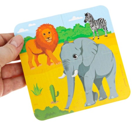 Soft puzzle for kids "Animals of the World", 16 details, crumb I-6