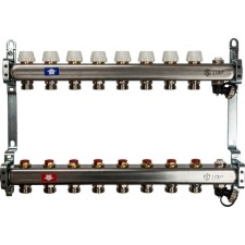 Collector Group Stout SMS-0932-000008, without flow meters, valve, 8 outputs, stainless steel. steel