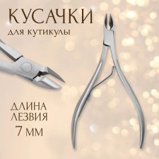 Manicure nippers, 10 cm, blade length - 7 mm, in a case, silver color