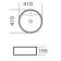 Grossman GR-3012 sink, round, d = 410 mm, white