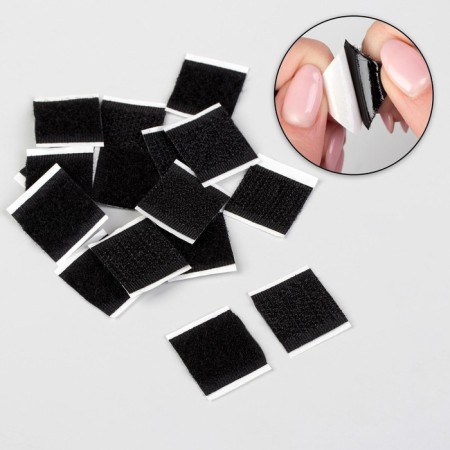 A glue -based Velcro set, 2 × 2 cm, 10 pcs, black color-1