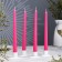 A set of antique candles, 2.3x 24.5 cm, 5 hours, 55 g, 4 pieces, dark pink