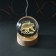 Souvenir glass backlight "Shar. Power of Russia" d = 6 cm stand wood, usb