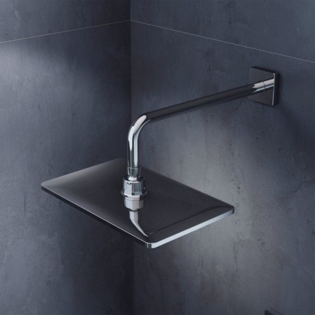 Holder for the upper shower IDDIS Slide, 329x63.5x118.5 mm, chrome-4