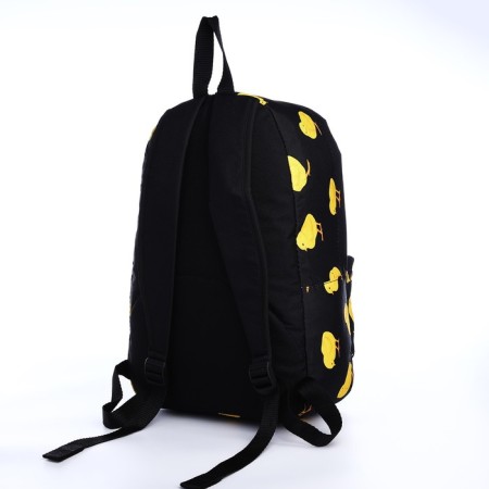 A backpack with a zipper, black color-1