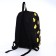 A backpack with a zipper, black color
