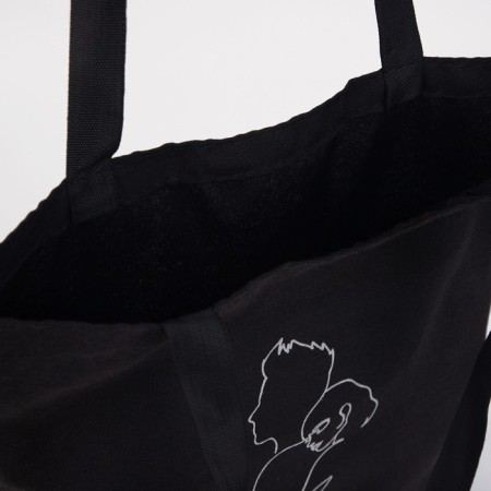 A chopper bag without a zipper, without lining, black color-2