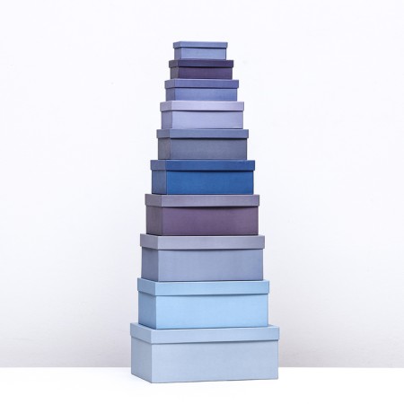 Set of boxes 10 in 1 "sea wave" 30 x 19 x 13 - 12 x 6.5 x 4 cm-2