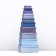 Set of boxes 10 in 1 "sea wave" 30 x 19 x 13 - 12 x 6.5 x 4 cm