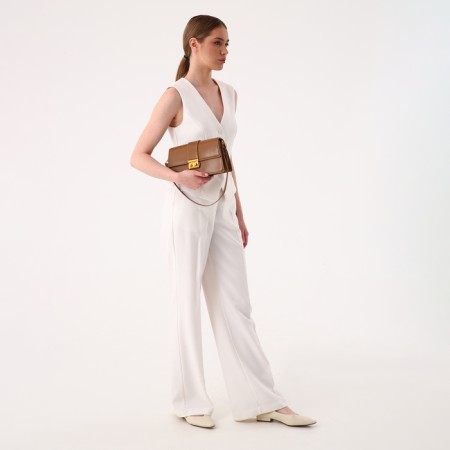Female bag Textura, medium size, light brown color