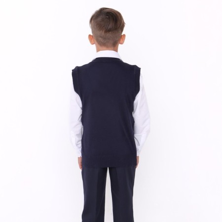 School vest for a boy, blue color, height 140-146 cm-3