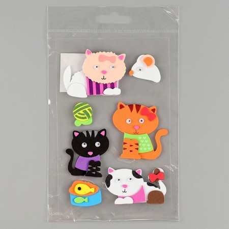 A set of stickers from EVA "cats", 7 pcs.-4