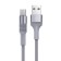 Cable Borofone BX21, microUSB - USB, 2.4 A, 1 m, fabric braid, gray