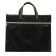 Portfolio 1 A4 department, textile, on lightning, with handles, with pockets, black