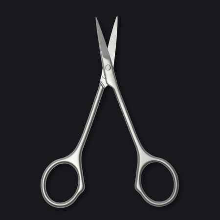 Manicure scissors "Premium satin", narrow, straight, matte, 10.5 cm, on the blist, the color is matte silver-5