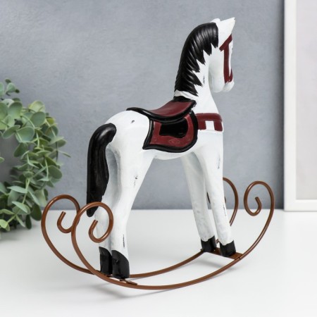 Souvenir tree "Horse-rocking" White with red 22x5x23 cm-3