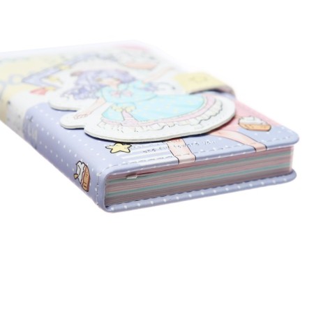 Gift notebook, A6, 112 sheets, color block, with a curly knife, PVC cover, "anime", mix-6