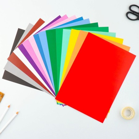 Cardboard of color A4 coated one -sided 15 sheets 15 colors "September 1: for excellent studies"-2