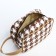 Lightning cosmetic bag, white/brown color
