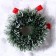 Decor "New Year's Wreath with a bow", a set of 3 pcs., Size 1 pc. -3 cm, the color is light green