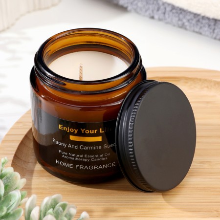 Aromatic candle in the jar "Black fruit wood of San Diego", 6x6.5 cm-1