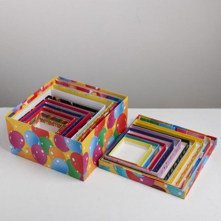 Set of boxes 10 in 1, gift packaging, “congratulations”, 10.2 x 10.2 x 6–28.2 x 28.2 x 15 cm-9