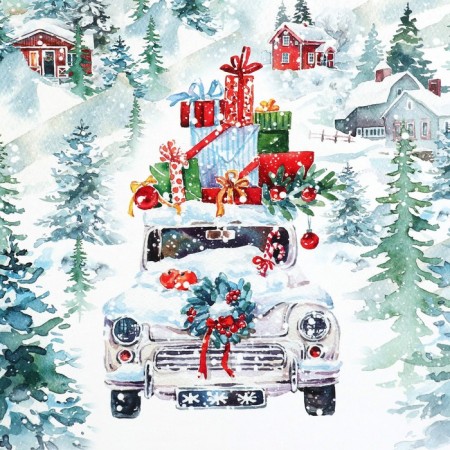 Gift box “Happy New Year!”, 26.2 x 26.2 x 14 cm, New Year-5