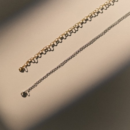 A chain with a carbine l = 70 cm (set 5 pcs.) 5 × 3 mm, cm-1935, silver color-1
