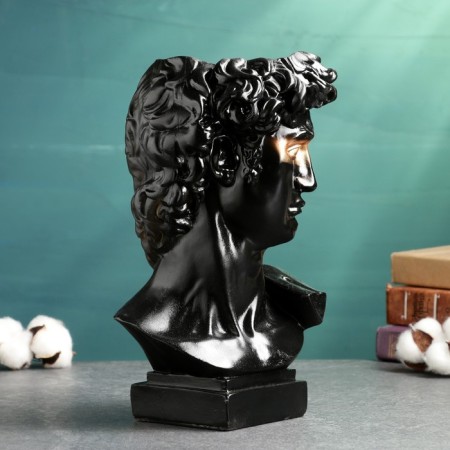 Vase "David" black with gold, 2.1 liters-4