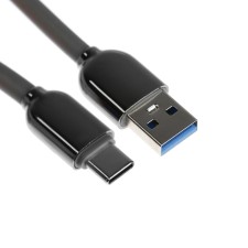 Type -C cable - USB, 6 A, TPE braid, frost -resistant, 1 meter, gray