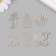 Decor for creativity plastic mirror "Birth of a child" set 6 pcs