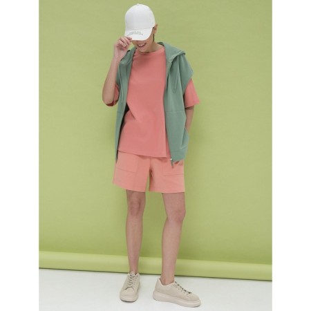 Women's shorts, size 42, peach color-4