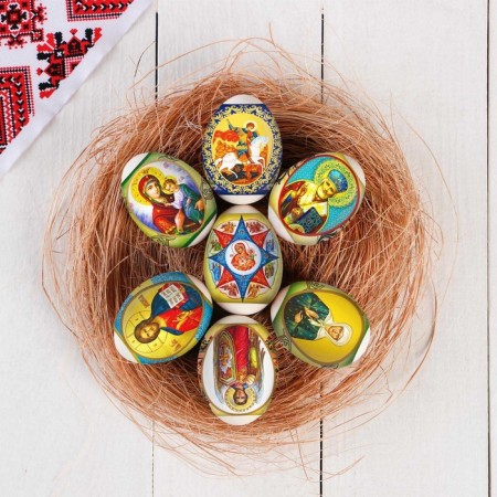 Easter heat -shaped film "Faces - 1" for 7 eggs