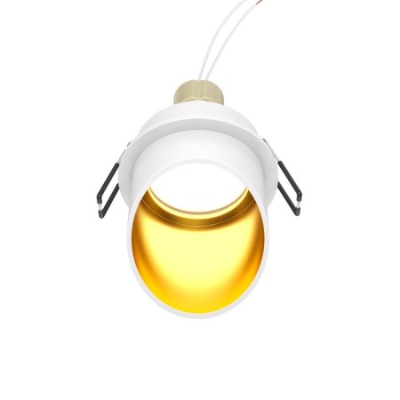 The built-in lamp Technical DL044-01-GU10-W, GU10, 1x12 W, 68x68x70 mm, white with gold