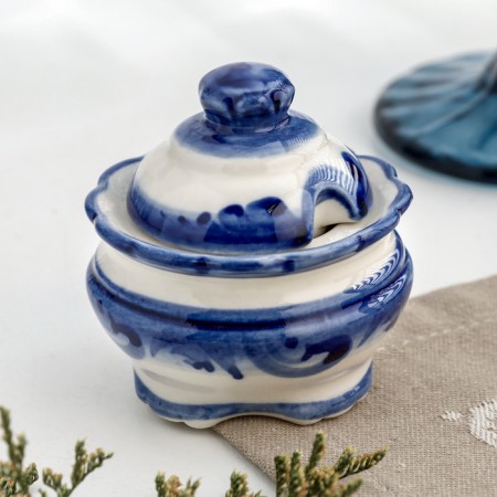 Equipment stand "Eastern Railway", Gzhel, Porcelain, 25x11 cm-6