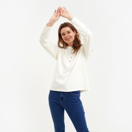 Women's Longsliva Minaku: Basic Line Ecrew color, rr 42-4