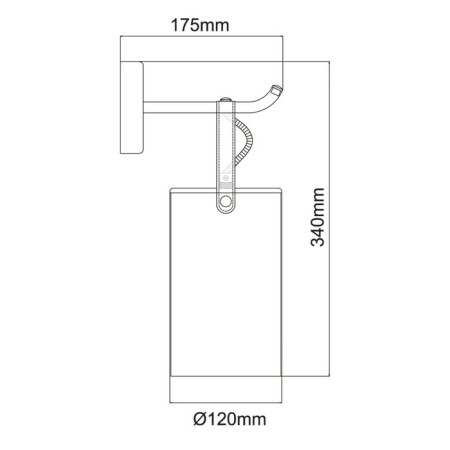Sconces "Tetro", size 12x17x35 cm, 40W 1xe27 IP 20-6
