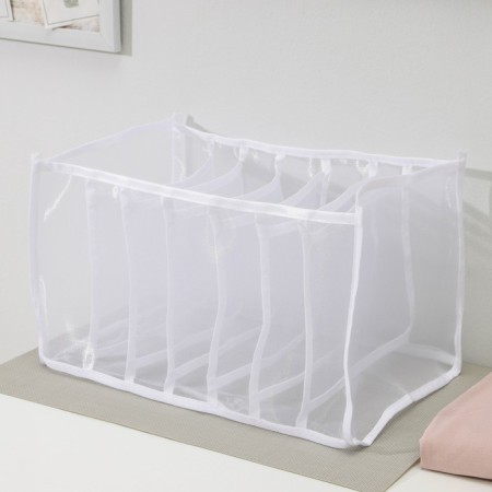 Organizer for storage of laundry "Pollen", 7 departments, 36 × 25 × 19.5 cm color white-1