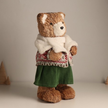 Decor "Bear in the winter clothes" 20x17x41 cm-1