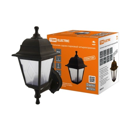Sadovo-park lamp TDM NBU 04-60-001, E27, 60 watts, four-grade., Nasten., Black