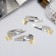 Invisibility for hair "Ophelia" (set 4 pcs) butterfly volume, 4.5 cm, silver